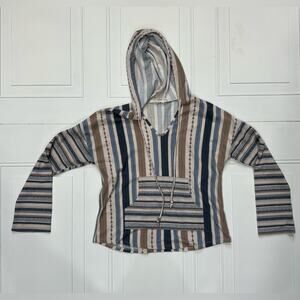 Pie In The Sky Multi Colored Poncho Long Sleeve Size Small S Womens